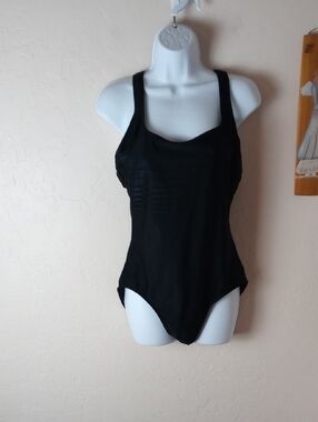 Lands' End Black Women's One-Piece Swimsuit
